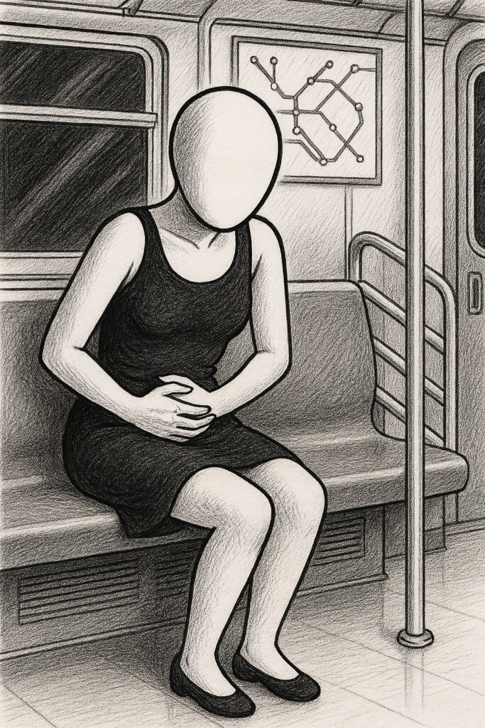 cramping on subway